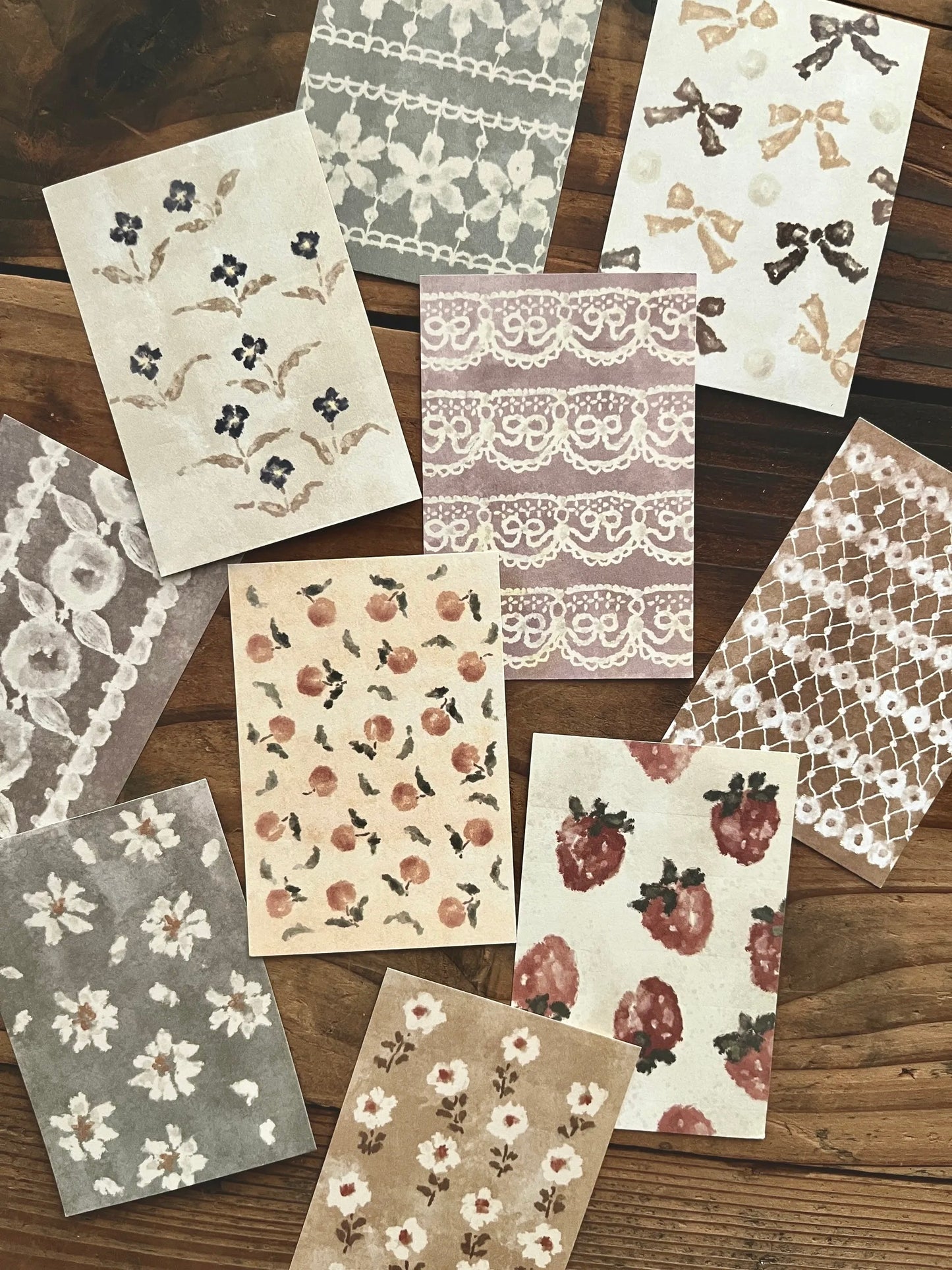 NEW! Breezy Studio - Mini Floral Decorative Paper Set | 50pcs | Ephemera Paper