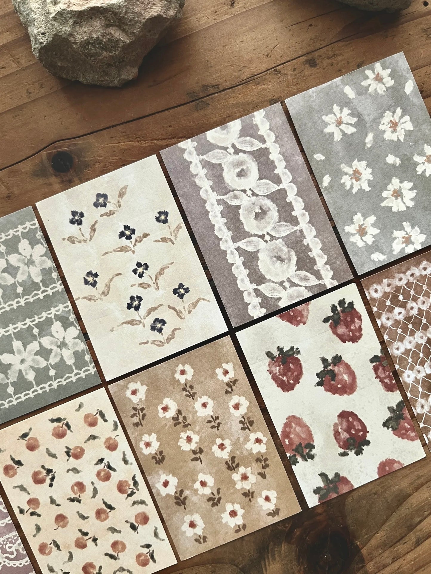 NEW! Breezy Studio - Mini Floral Decorative Paper Set | 50pcs | Ephemera Paper