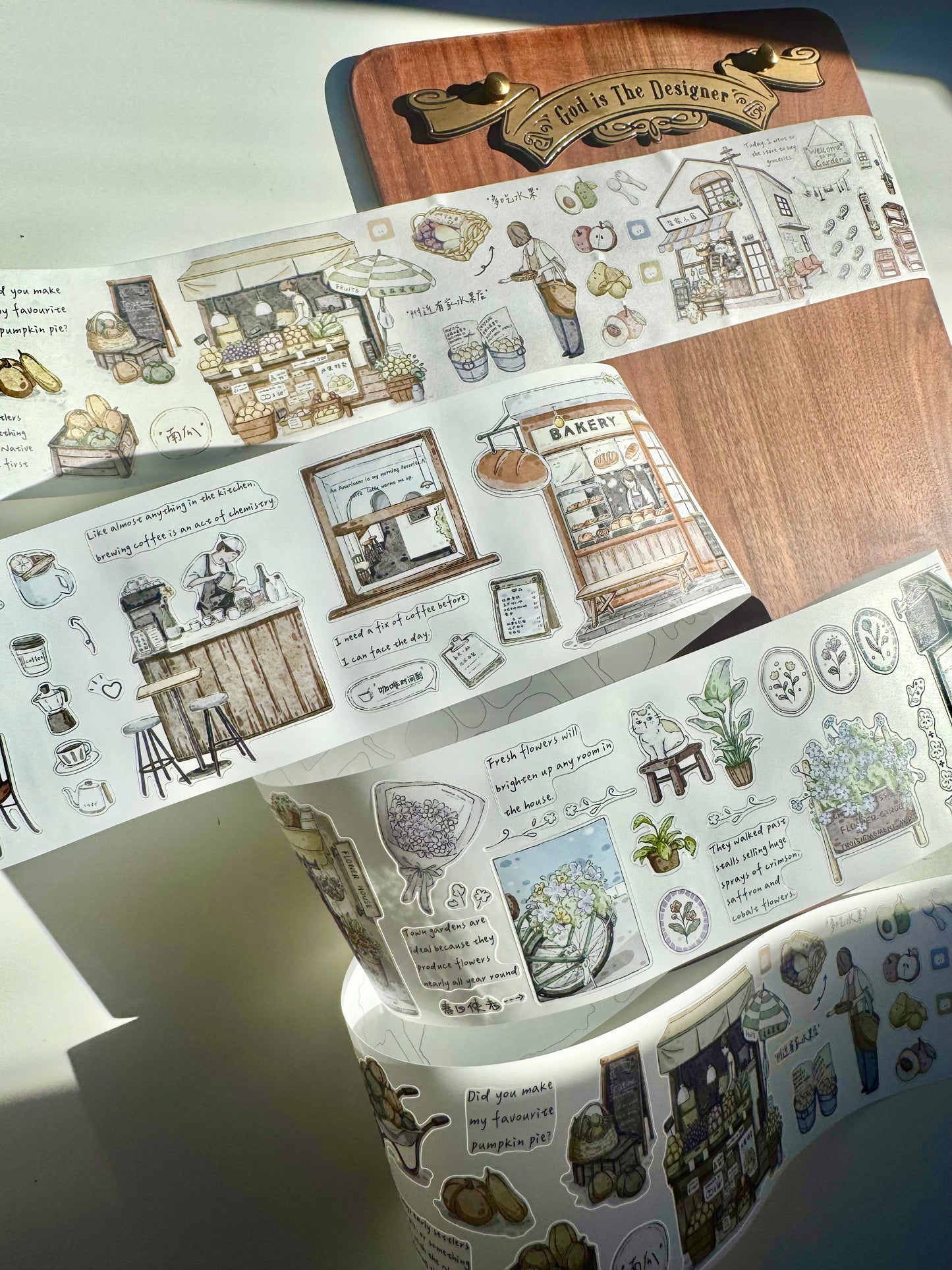 NEW! XBJia Studio - Shop Street | Kiss-cut | 7.5cm Tape | Release Paper | 6M