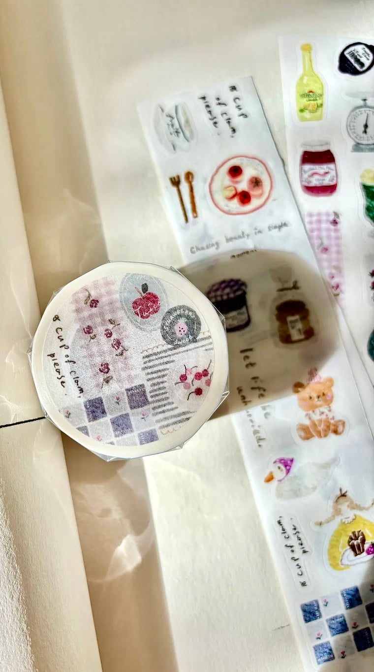 NEW! Pion - Fruit | Kiss-cut | 3.5cm Washi Tape | Release Paper | 5.7M