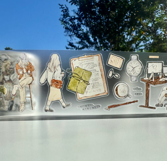 NEW! XBJia Studio - A Day in My Life | Kiss-cut | 5.5cm PET Tape | Release Paper | 6M