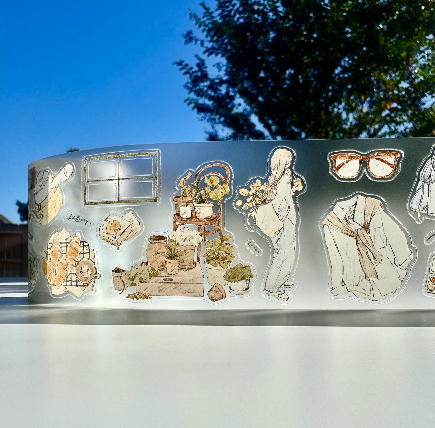 NEW! XBJia Studio - A Day in My Life | Kiss-cut | 5.5cm PET Tape | Release Paper | 6M