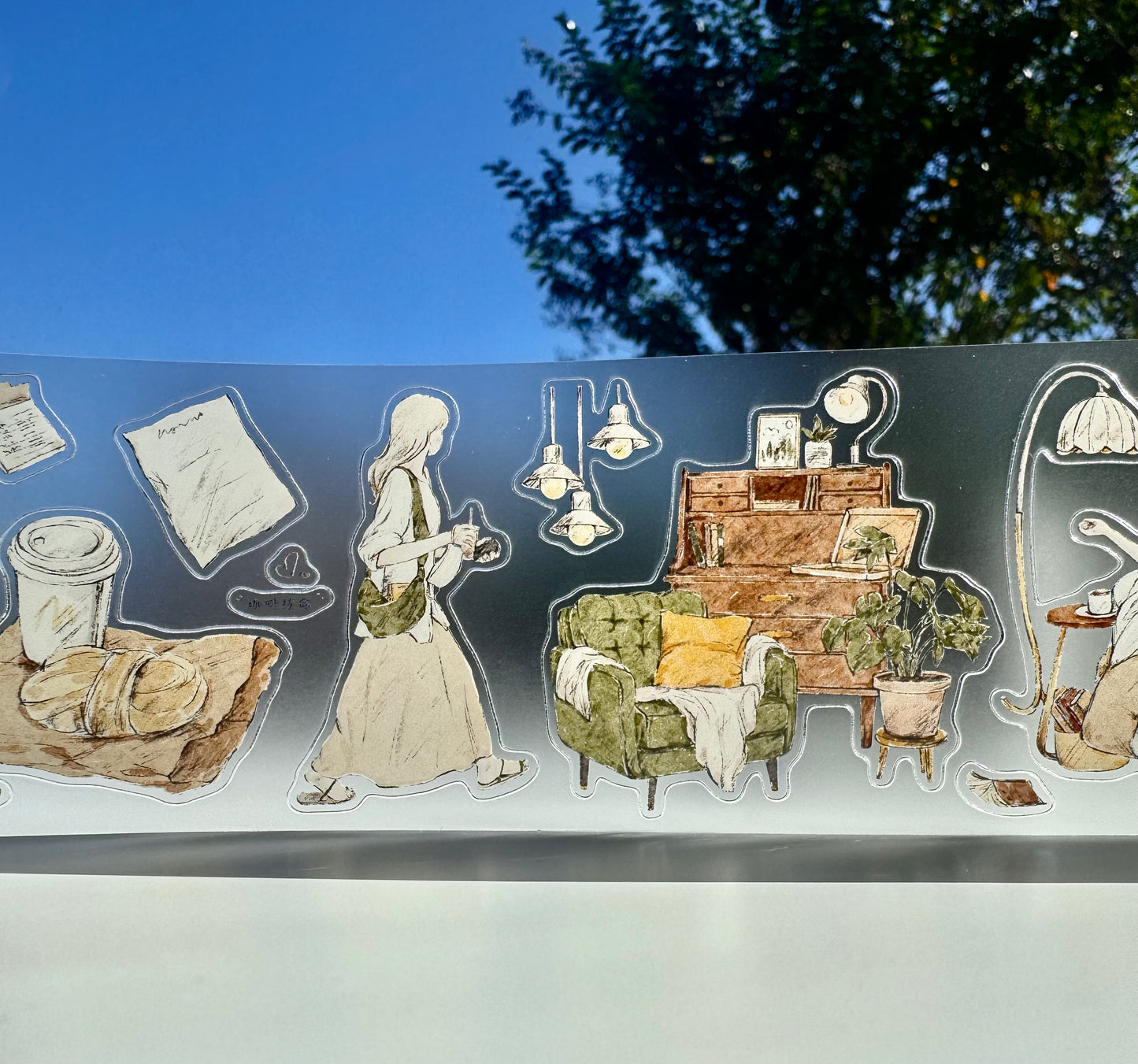 NEW! XBJia Studio - A Day in My Life | Kiss-cut | 5.5cm PET Tape | Release Paper | 6M