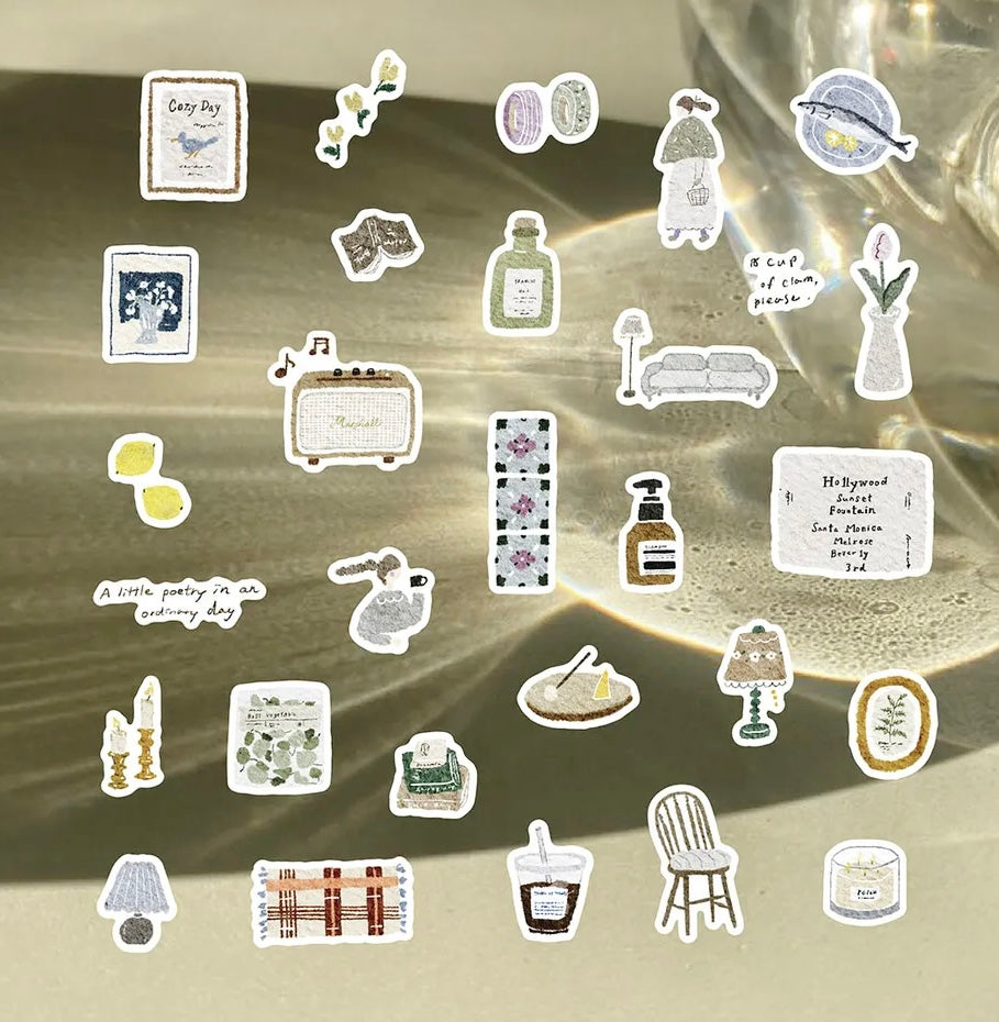 NEW! Pion - Cozy Mood | Kiss-cut | 3.5cm Washi Tape | Release Paper | 5.7M