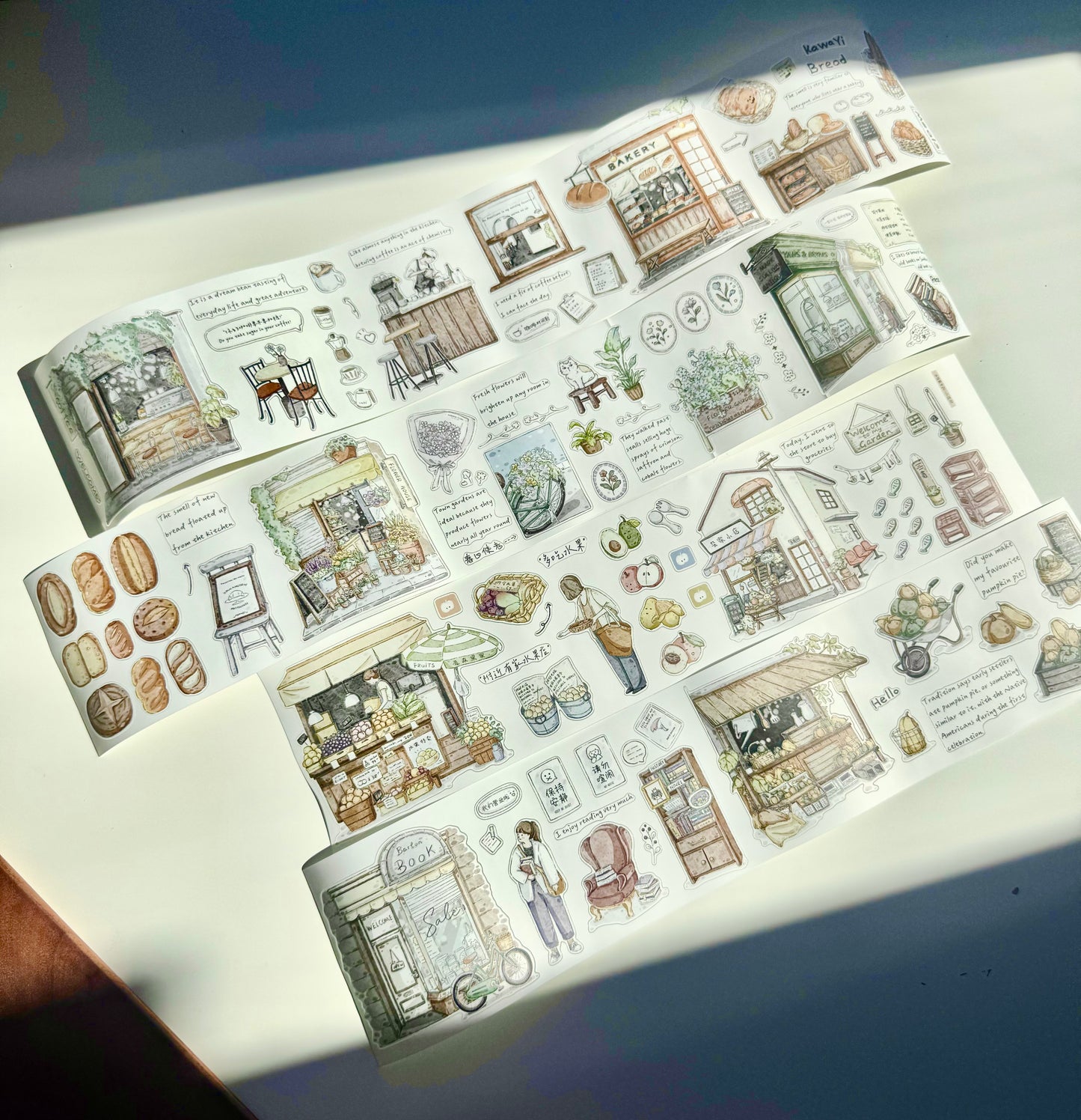 NEW! XBJia Studio - Shop Street | Kiss-cut | 7.5cm Tape | Release Paper | 6M