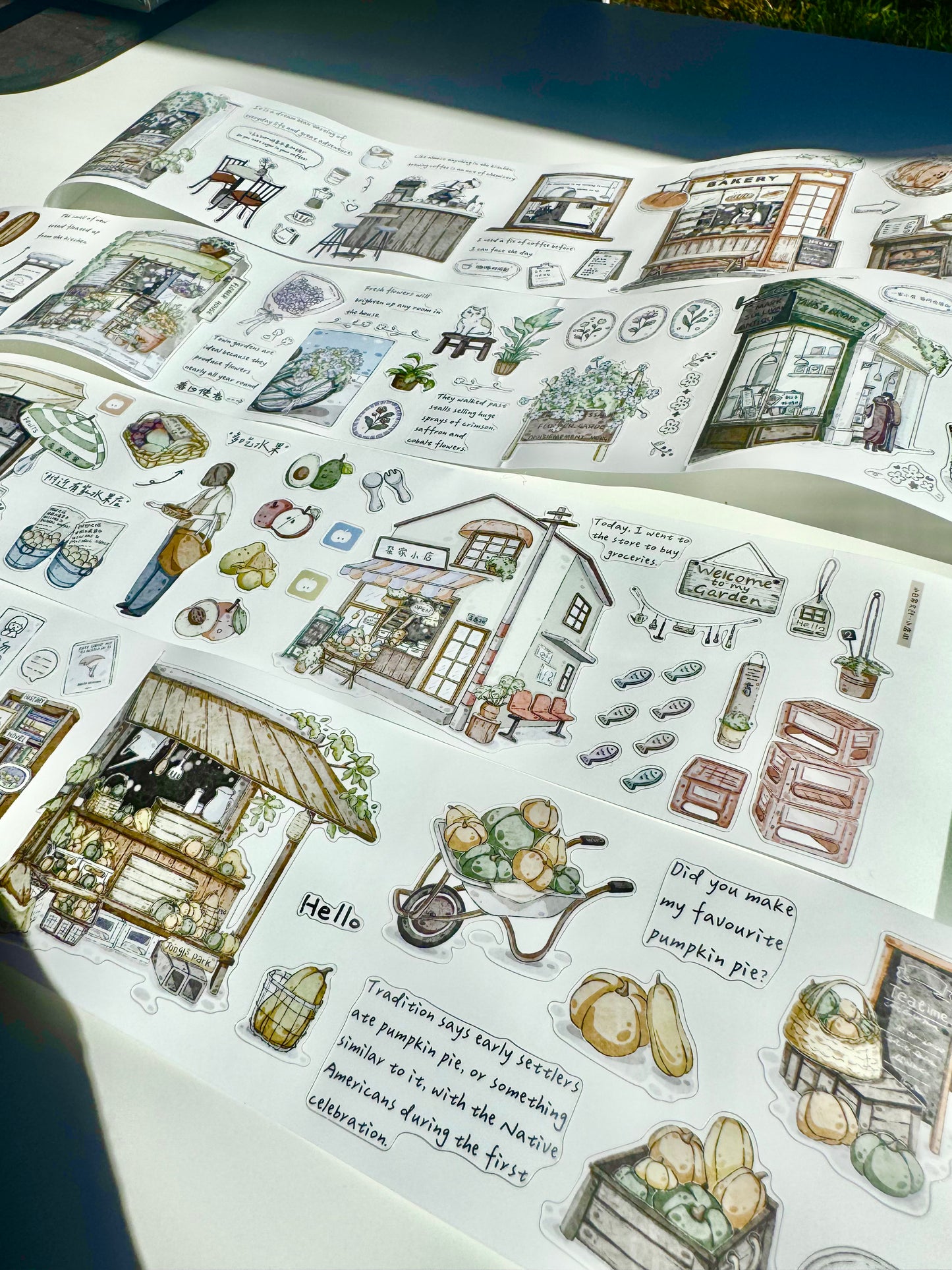 NEW! XBJia Studio - Shop Street | Kiss-cut | 7.5cm Tape | Release Paper | 6M