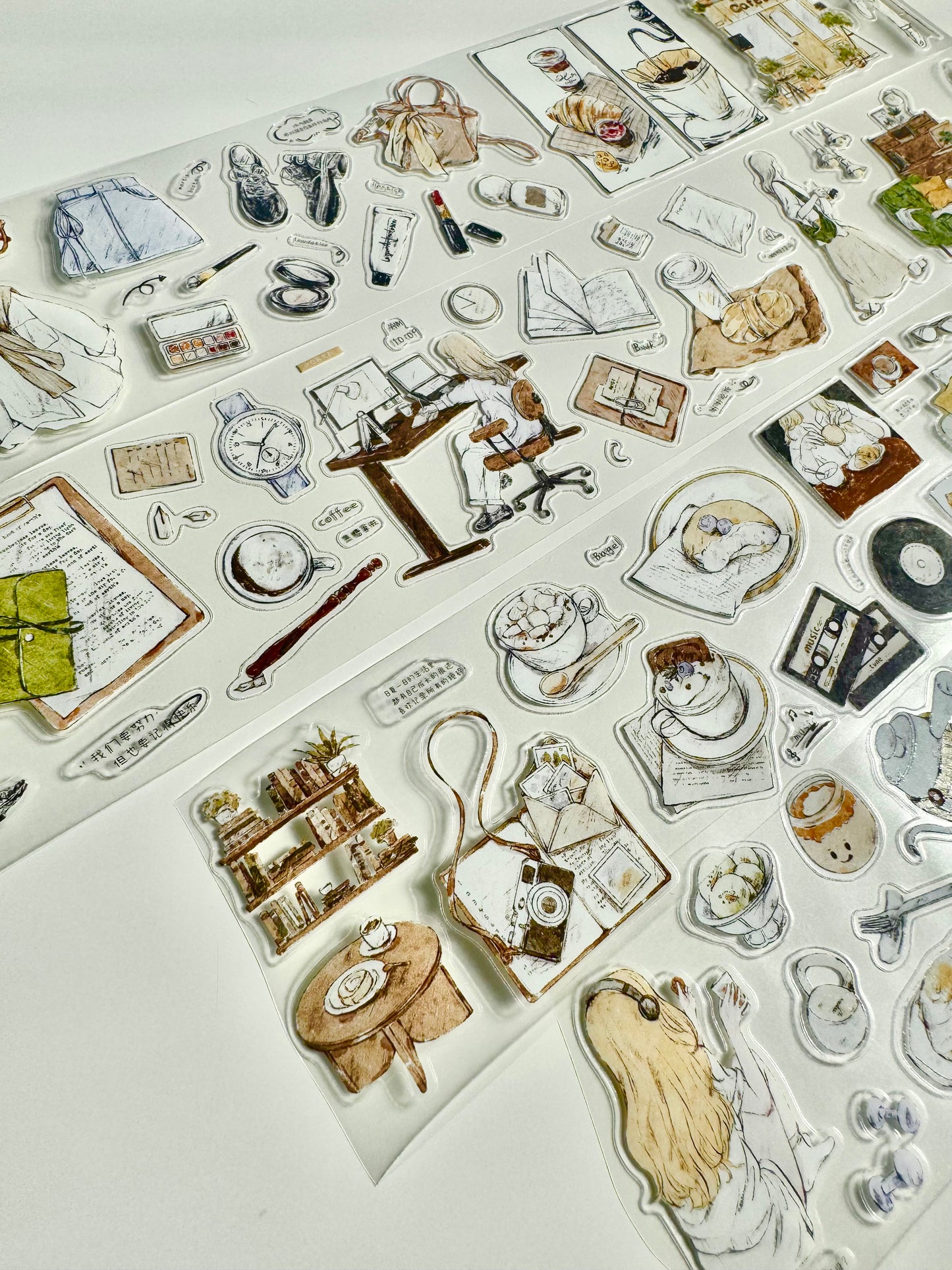 NEW! XBJia Studio - A Day in My Life | Kiss-cut | 5.5cm PET Tape | Release Paper | 6M