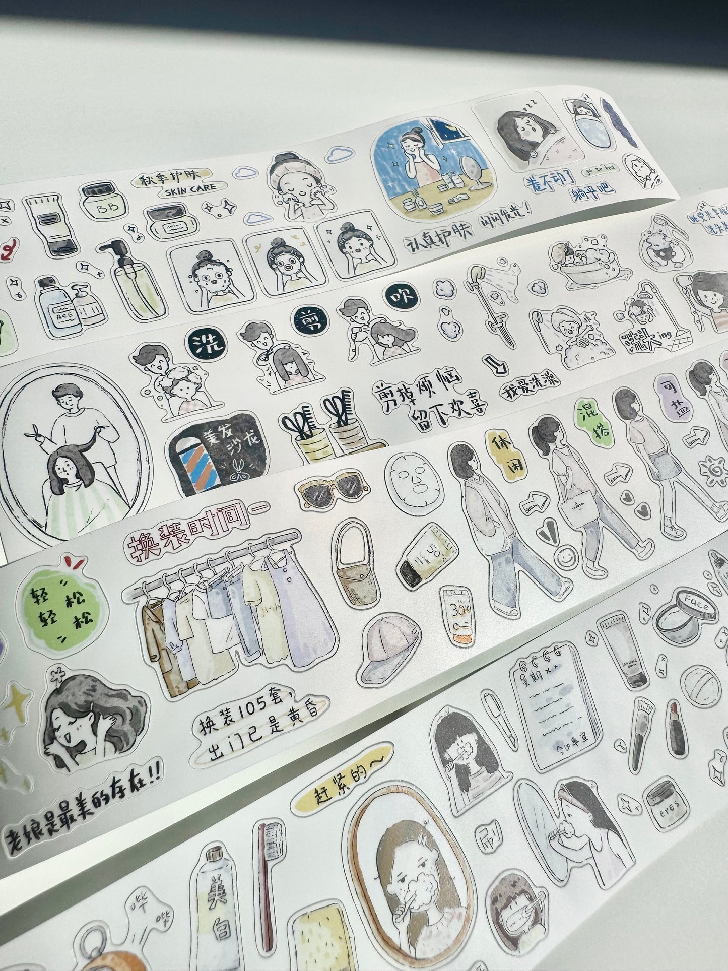 NEW! XBJia Studio - Everyday Things | Kiss-cut | 4.5cm Synthetic Paper Tape | Release Paper | 6M