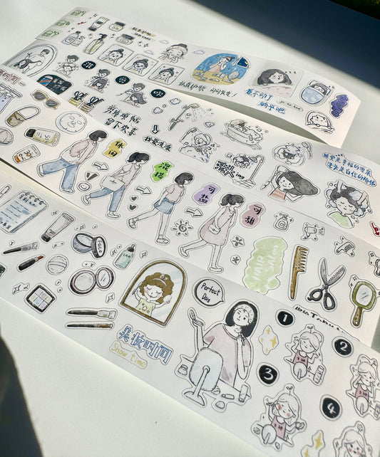NEW! XBJia Studio - Everyday Things | Kiss-cut | 4.5cm Synthetic Paper Tape | Release Paper | 6M