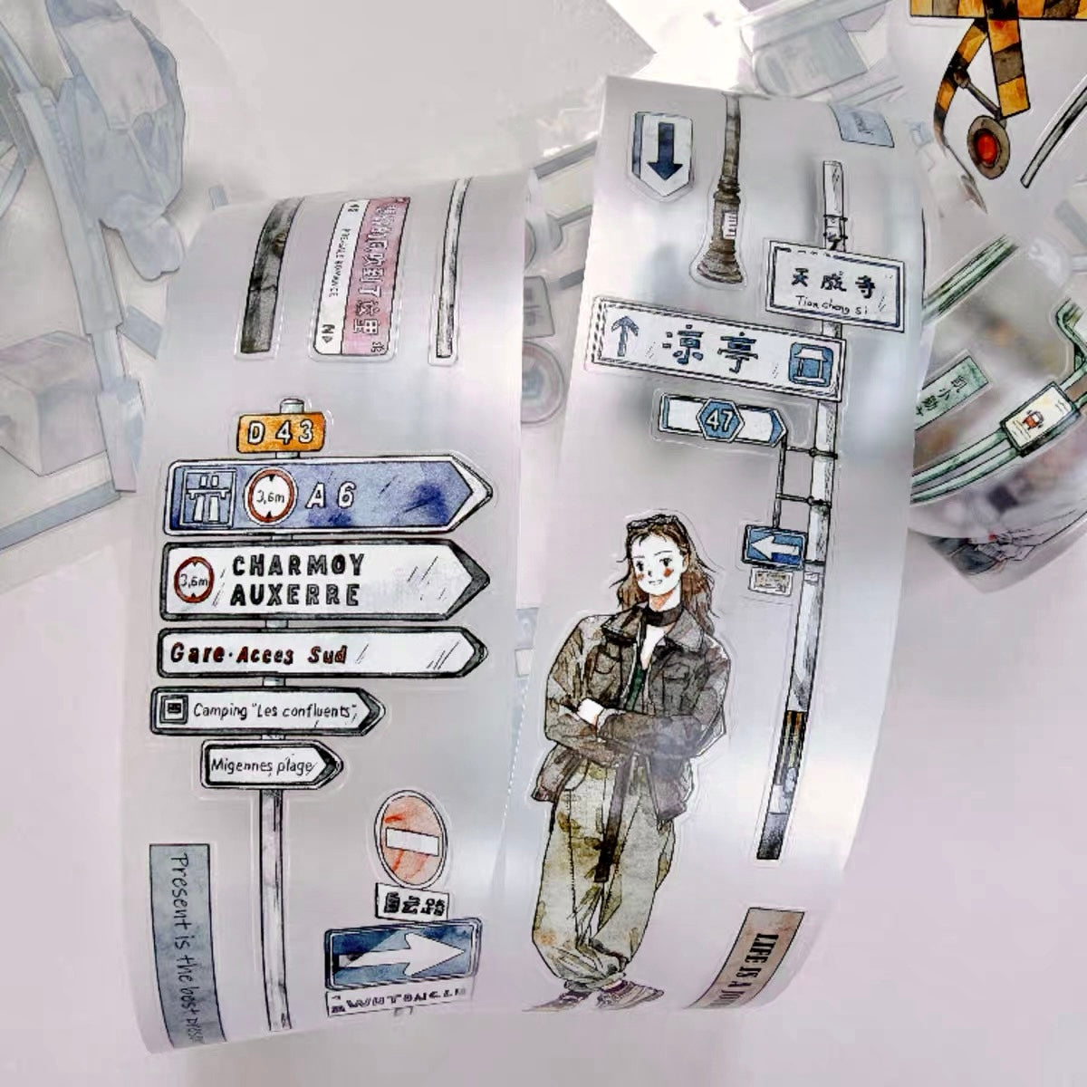 NEW! Kaixun - Signposts | Kiss-cut | 5cm Matte PET Tape | Release Paper | 10M