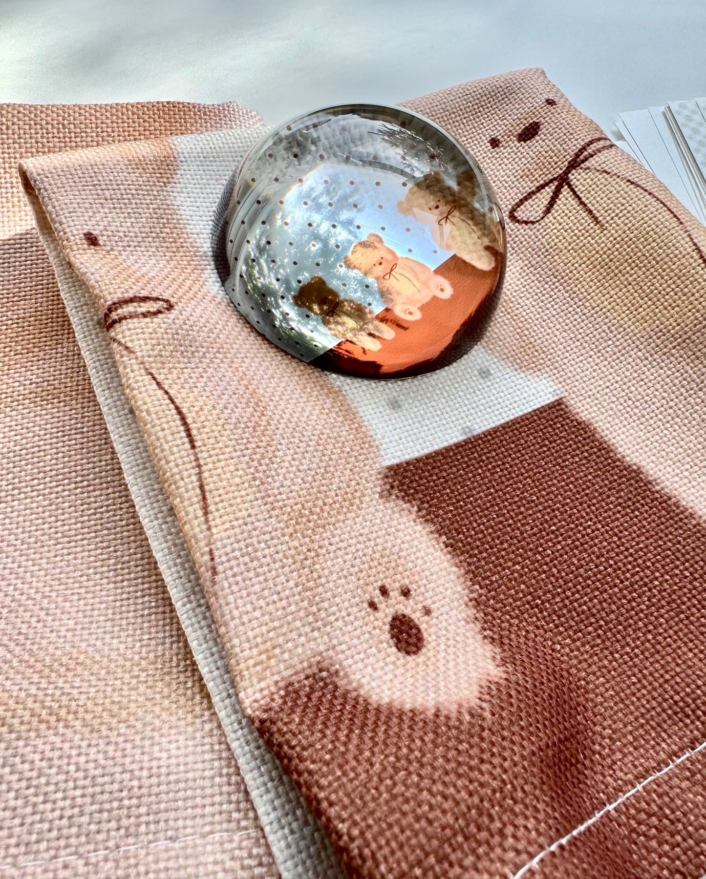 NEW! Xiao Xiao Studio - Bear Glass Paperweight | Desk Decor | Journal Accessories
