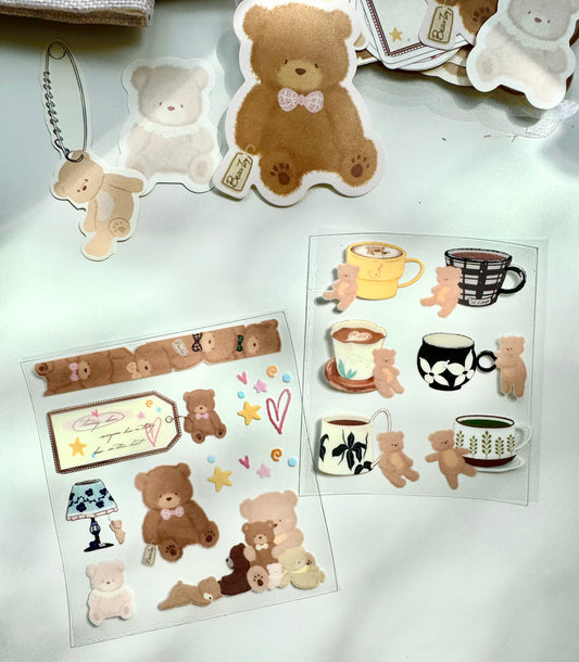 NEW! Xiao Xiao Studio - 3D Transfer Sticker | 2 Sheets | Rub On Sticker