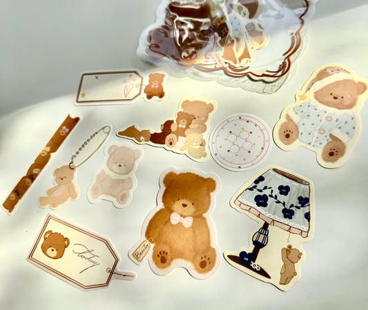 NEW! Xiao Xiao Studio - Lace Bear A | Shaped | 20 Sheets Memo Pad | Ephemera Paper