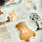 NEW! Xiao Xiao Studio - Lace Bear A | Shaped | 20 Sheets Memo Pad | Ephemera Paper