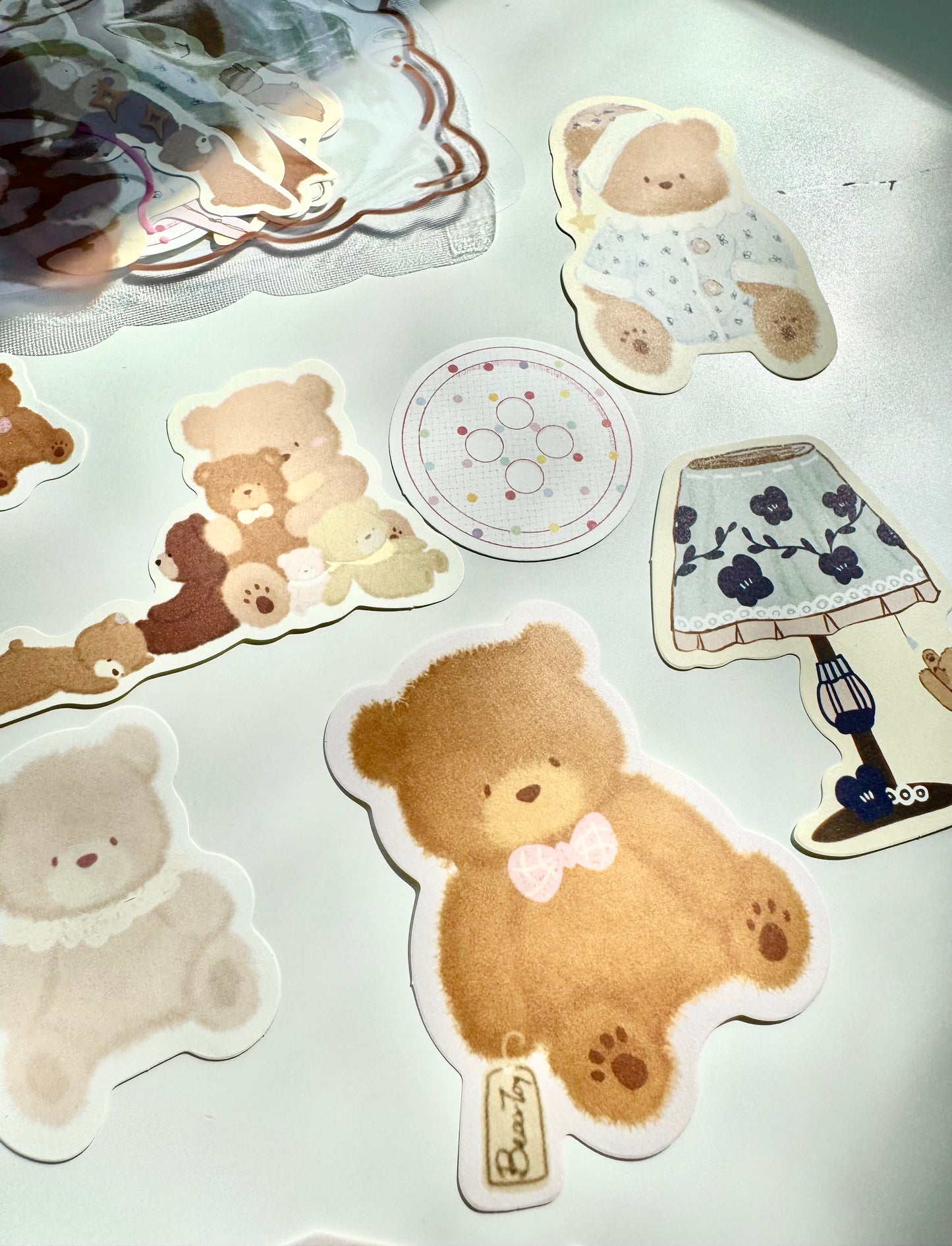 NEW! Xiao Xiao Studio - Lace Bear A | Shaped | 20 Sheets Memo Pad | Ephemera Paper