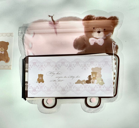 NEW! Xiao Xiao Studio - Lace Bear B | 35 Sheets Memo Pad | Ephemera Paper