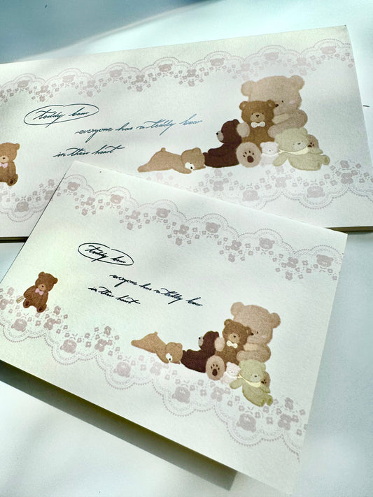NEW! Xiao Xiao Studio - Lace Bear | Silver Foil | Colorful Insert | 48p TN Refill | Journaling Accessories