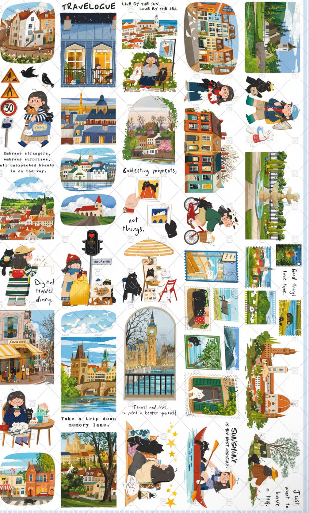 Xiami Studio - Xiami Travel Journal | Kiss-cut | 6cm Tape | Release Paper | 5M
