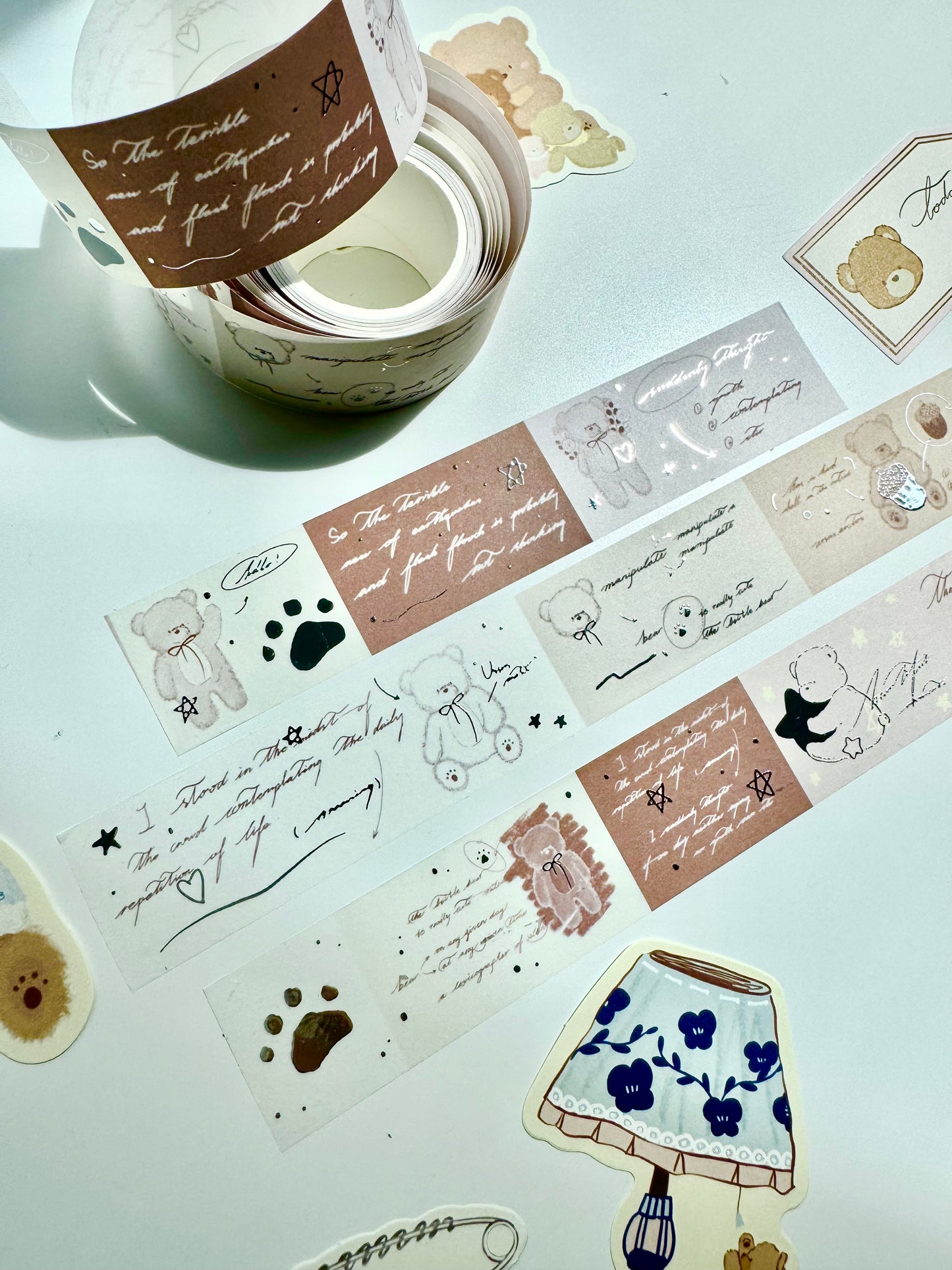 NEW! Xiao Xiao Studio - Quick Coloring Notes | Silver Foil | 3cm Washi Tape | Release Paper | 5M