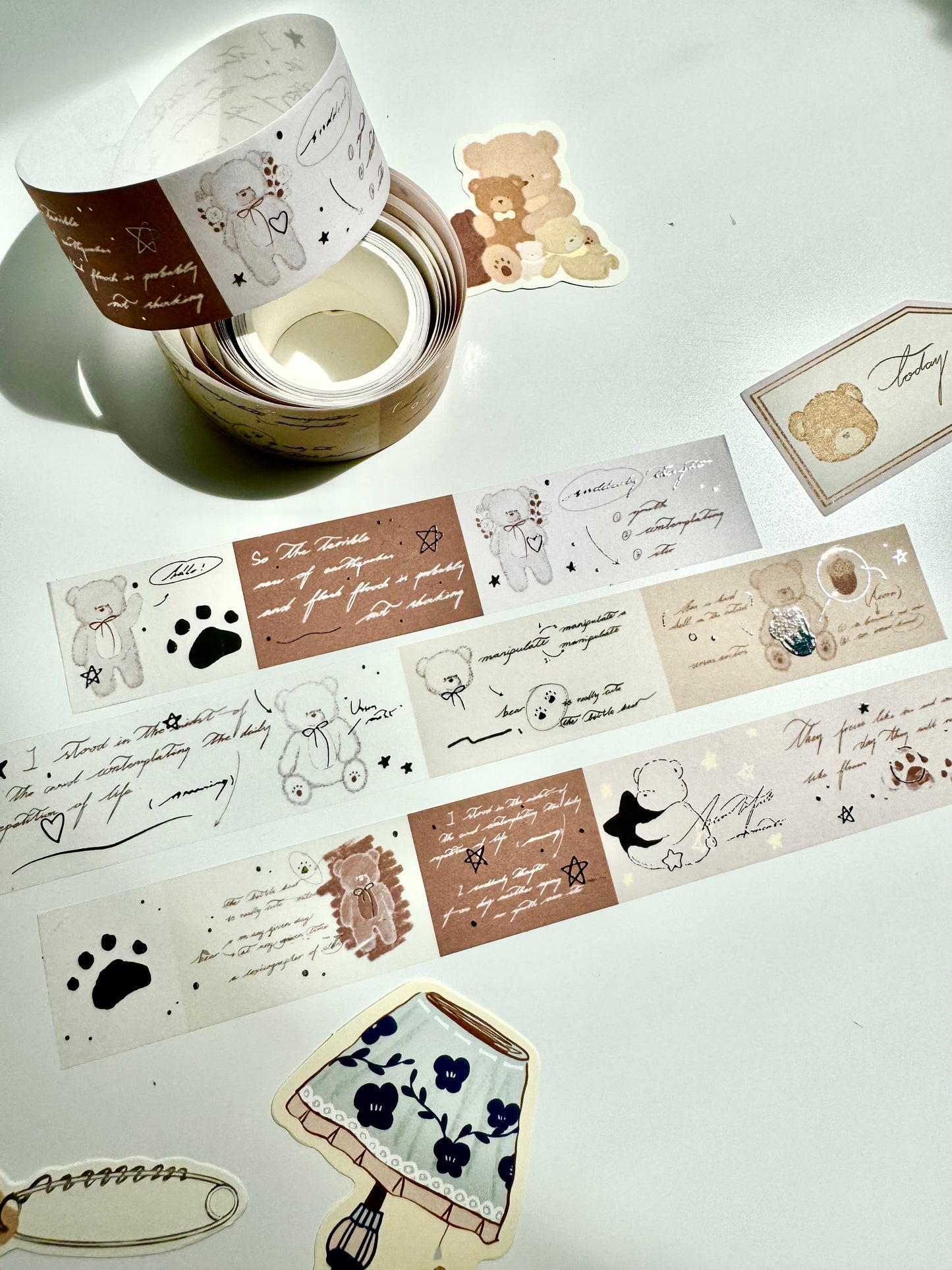 NEW! Xiao Xiao Studio - Quick Coloring Notes | Silver Foil | 3cm Washi Tape | Release Paper | 5M