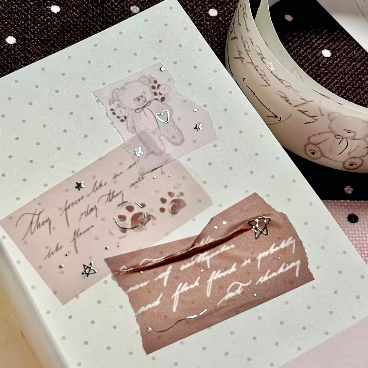NEW! Xiao Xiao Studio - Quick Coloring Notes | Silver Foil | 3cm Washi Tape | Release Paper | 5M
