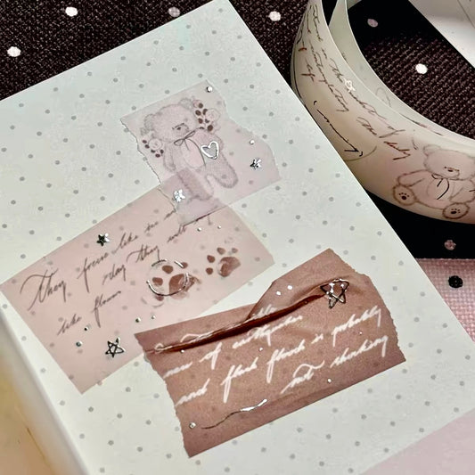 NEW! Xiao Xiao Studio - Quick Coloring Notes | Silver Foil | 3cm Washi Tape | Release Paper | 5M