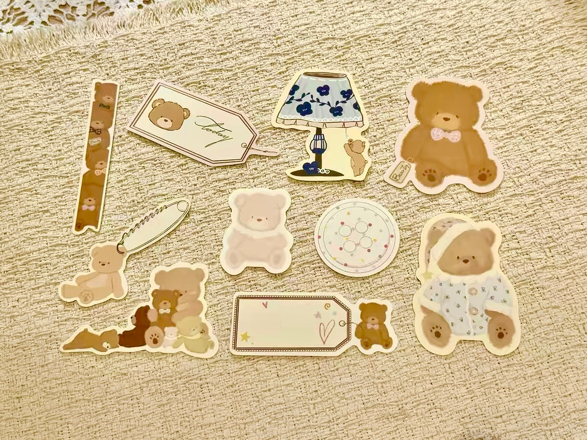 NEW! Xiao Xiao Studio - Lace Bear A | Shaped | 20 Sheets Memo Pad | Ephemera Paper