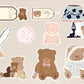 NEW! Xiao Xiao Studio - Lace Bear A | Shaped | 20 Sheets Memo Pad | Ephemera Paper