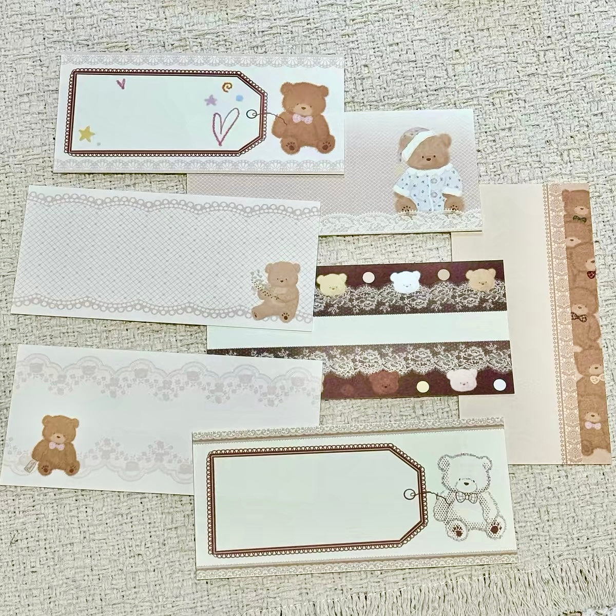NEW! Xiao Xiao Studio - Lace Bear B | 35 Sheets Memo Pad | Ephemera Paper