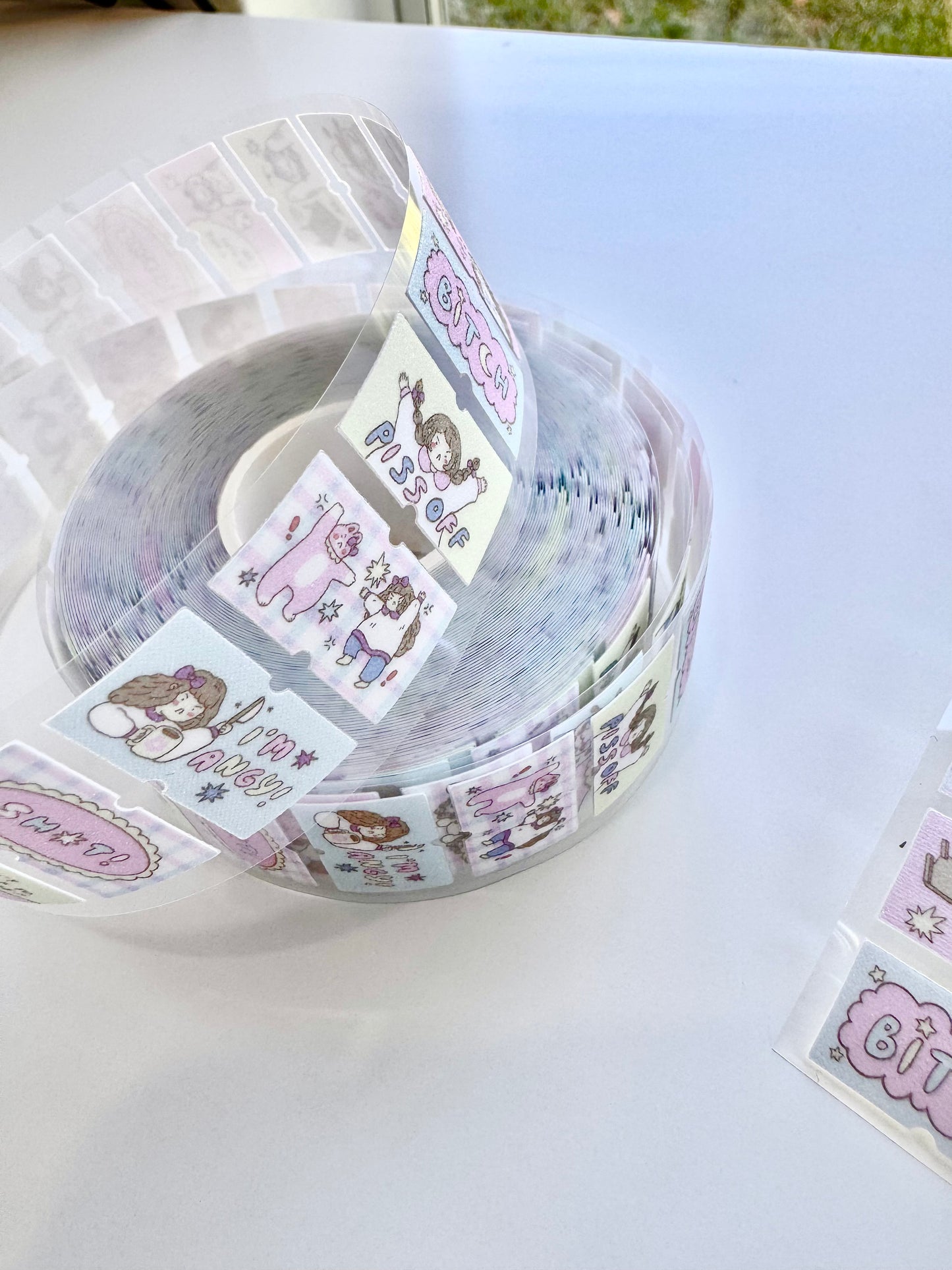 NEW! Sho Little Happiness - Angry Besties | Glitter | Label Sticker Tape