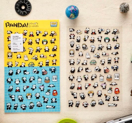 NEW! OURS - Panda!Panda! | Die Cut | PET Sticker
