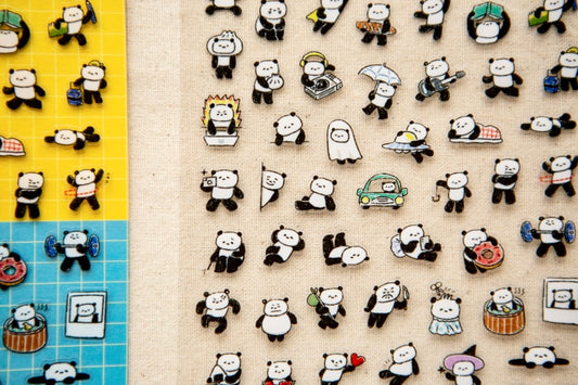 NEW! OURS - Panda!Panda! | Die Cut | PET Sticker