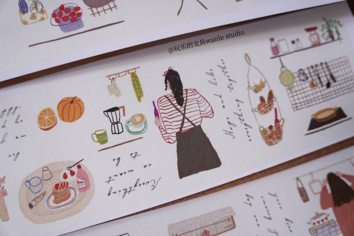 Wongyuanle Vol.3- Kitchen Diary | 6.5cm Washi Tape |  Release Paper