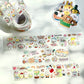 NEW! Bunny & Pear Studio - A Bite with Friends | Kiss-cut | 5cm Glitter PET Tape | Release Paper | 5.1M