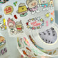 NEW! Bunny & Pear Studio - A Bite with Friends | Kiss-cut | 5cm Glitter PET Tape | Release Paper | 5.1M