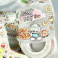 NEW! Bunny & Pear Studio - A Bite with Friends | Kiss-cut | 5cm Glitter PET Tape | Release Paper | 5.1M