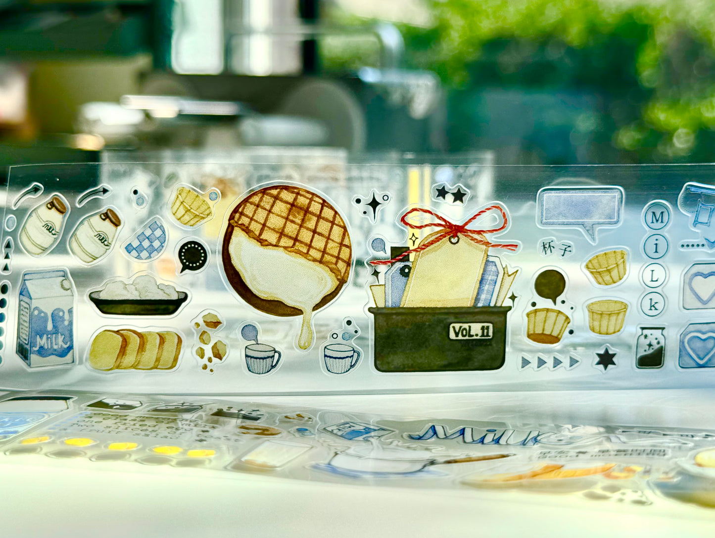 NEW! Bunny & Pear Studio - Milk Time | Kiss-cut | 4.5cm PET Tape | Release Paper | 5.1M