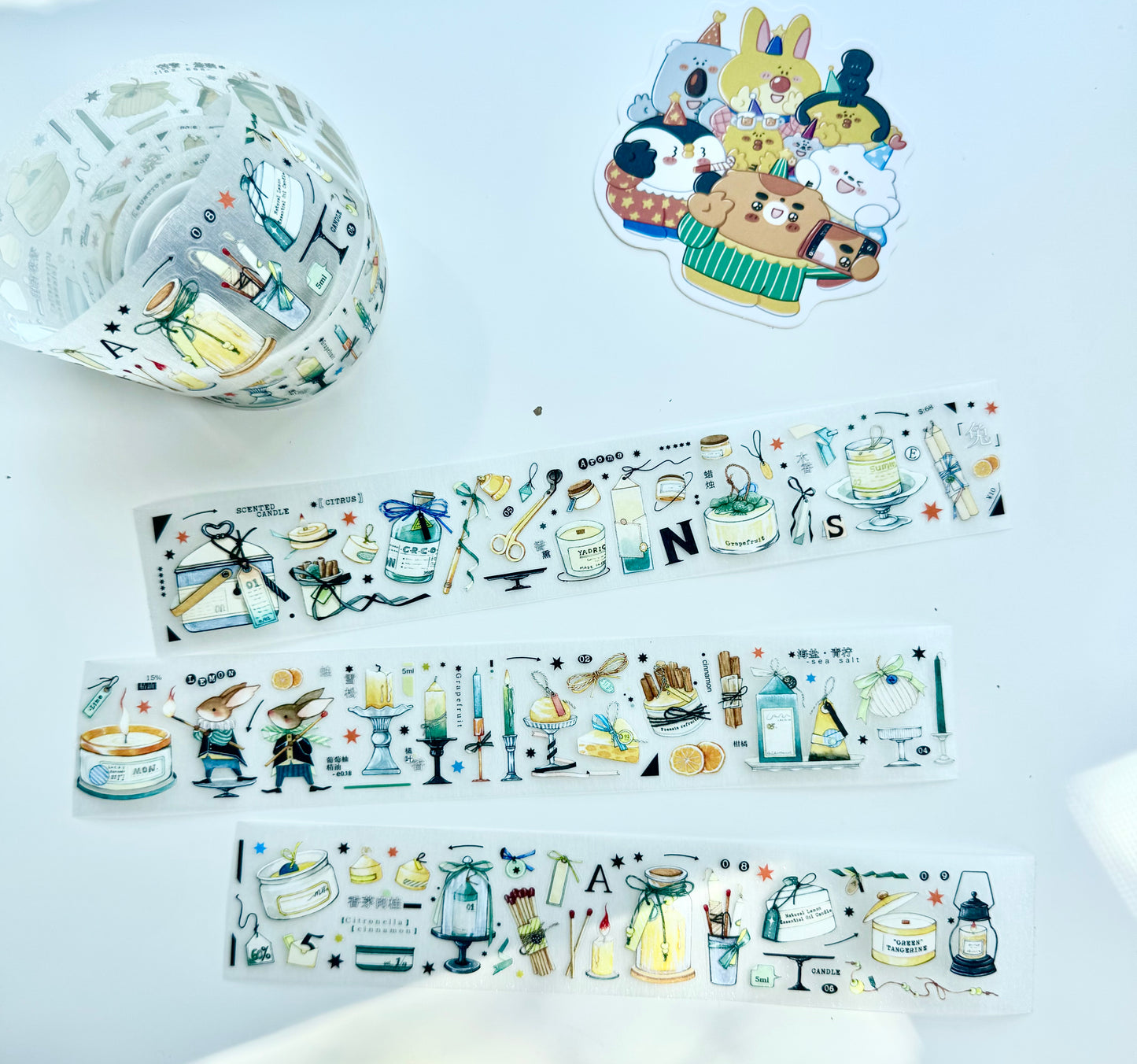 NEW! Bunny & Pear Studio - The Ritual of Scent | Kiss-cut | 4.5cm Glitter PET Tape | Release Paper | 5.22M