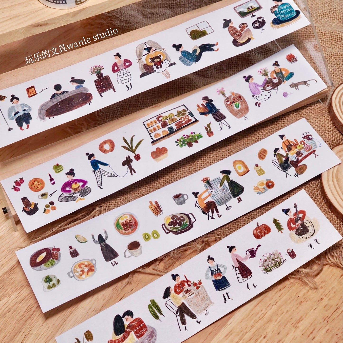 Wongyuanle Vol.7 - Afternoon | 5cm Washi Tape |  Release Paper