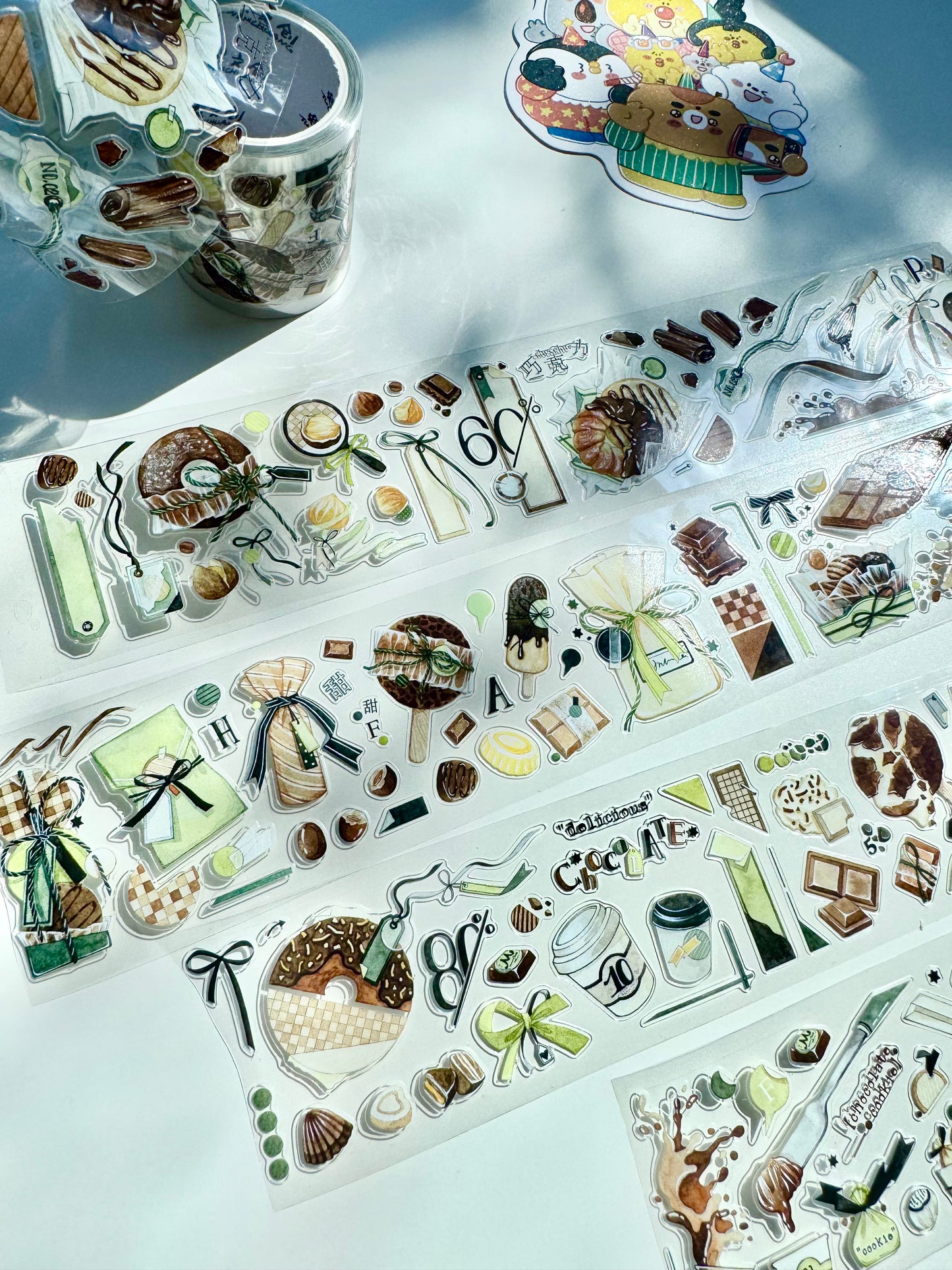 NEW! Bunny & Pear Studio - Chocolate | Kiss-cut | 5cm PET Tape | Release Paper | 5M