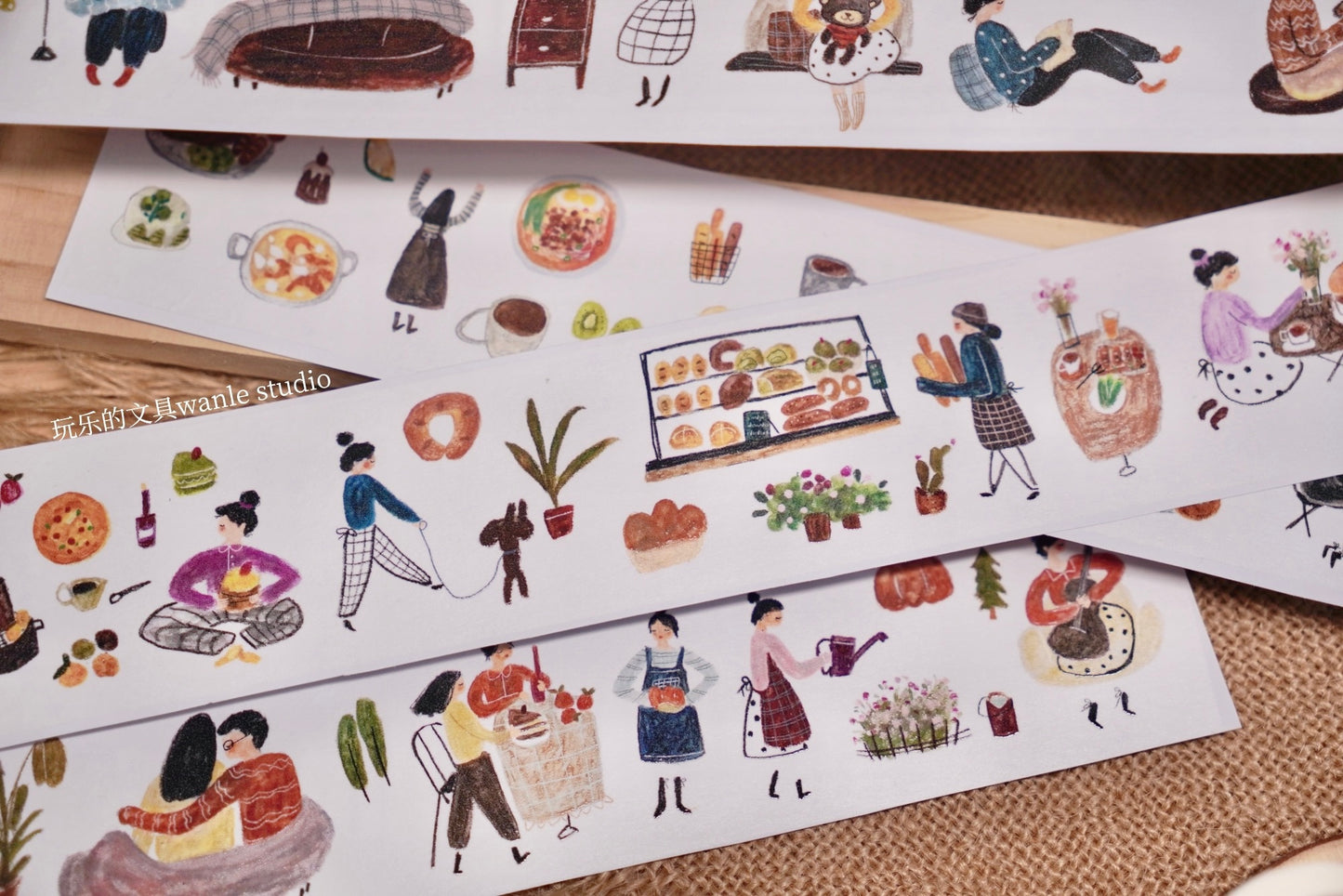 Wongyuanle Vol.7 - Afternoon | 5cm Washi Tape |  Release Paper