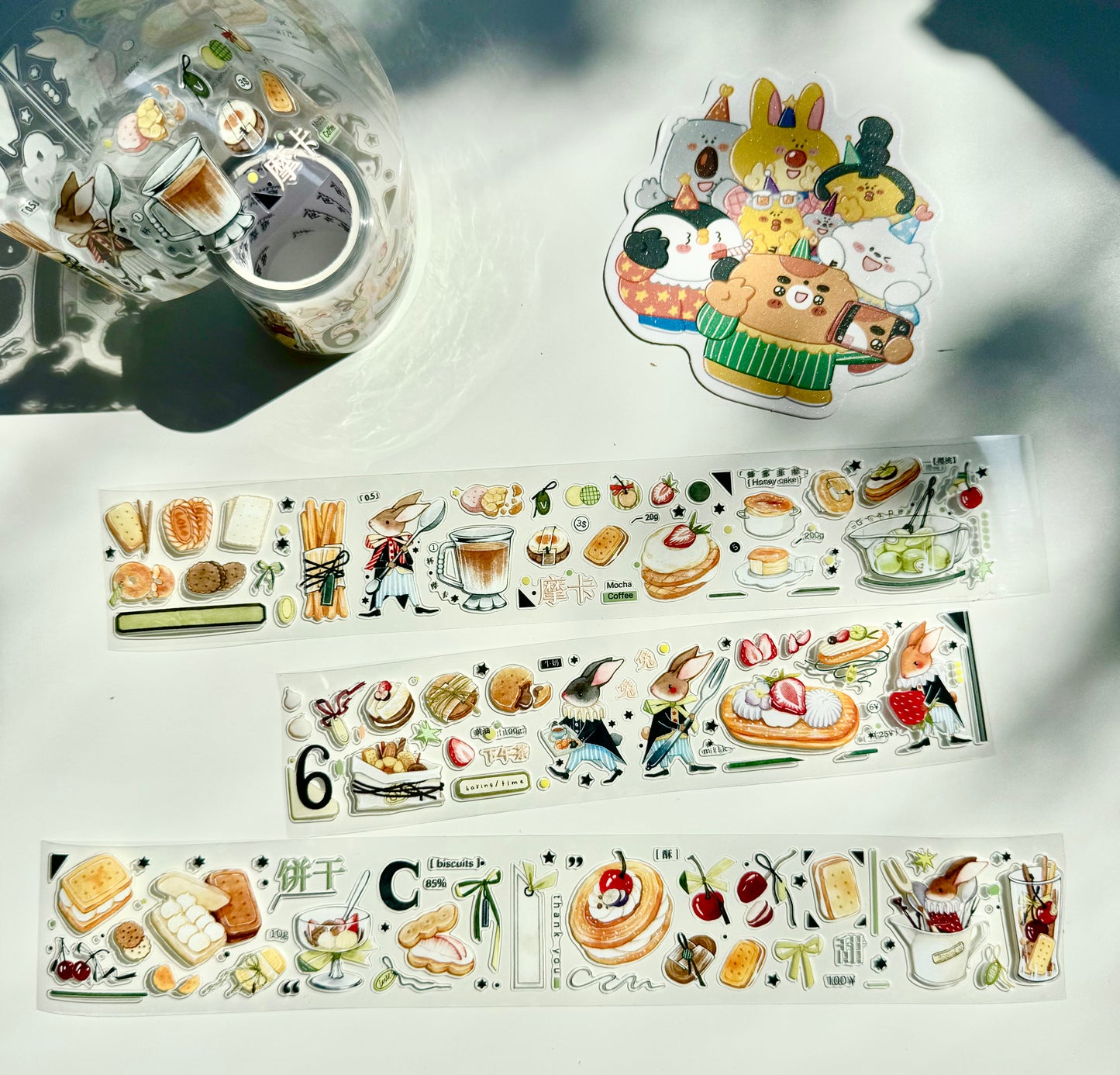 NEW! Bunny & Pear Studio - Cookie Parade | Kiss-cut | 4.5cm PET Tape | Release Paper | 5.1M