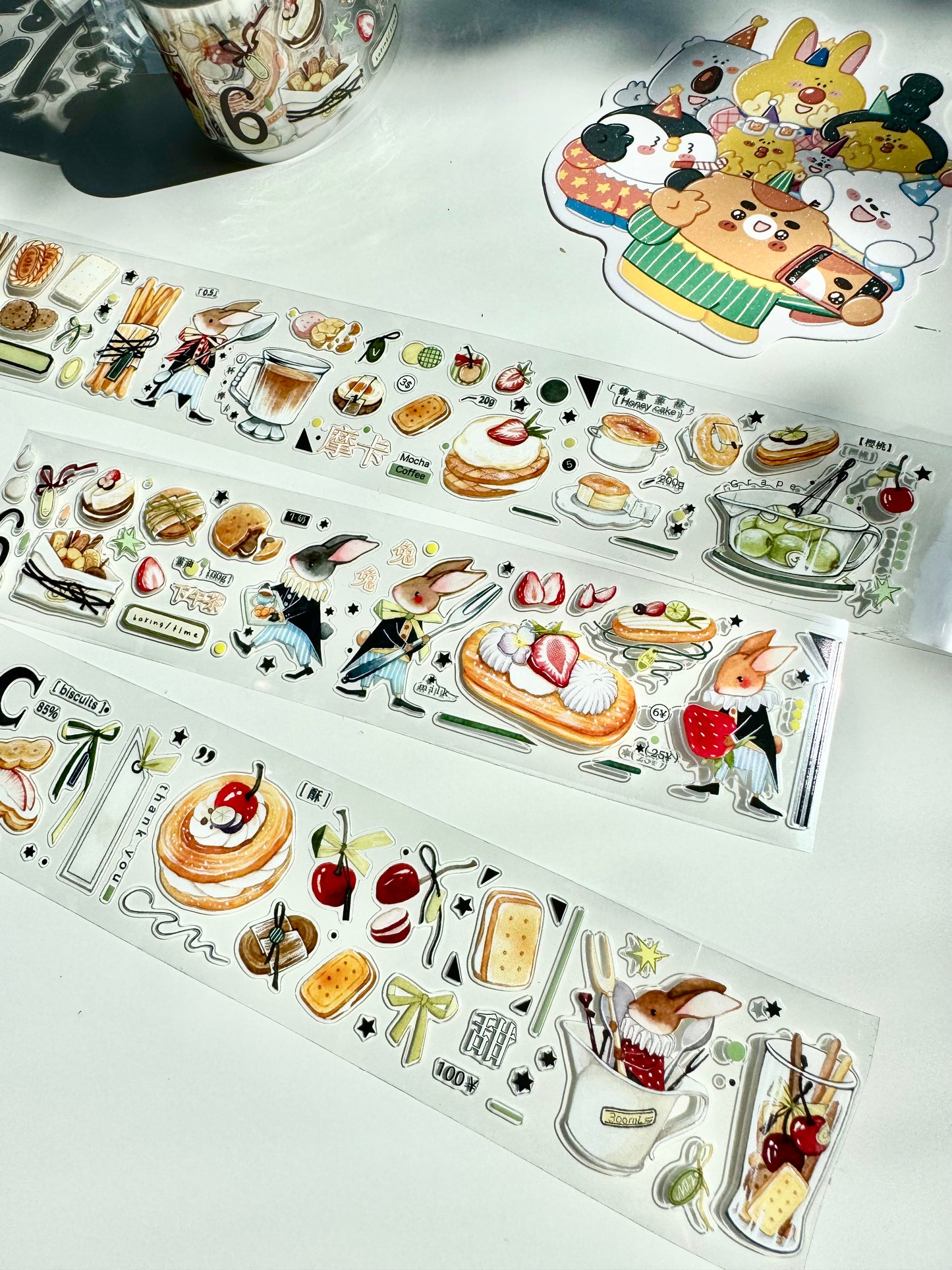 NEW! Bunny & Pear Studio - Cookie Parade | Kiss-cut | 4.5cm PET Tape | Release Paper | 5.1M