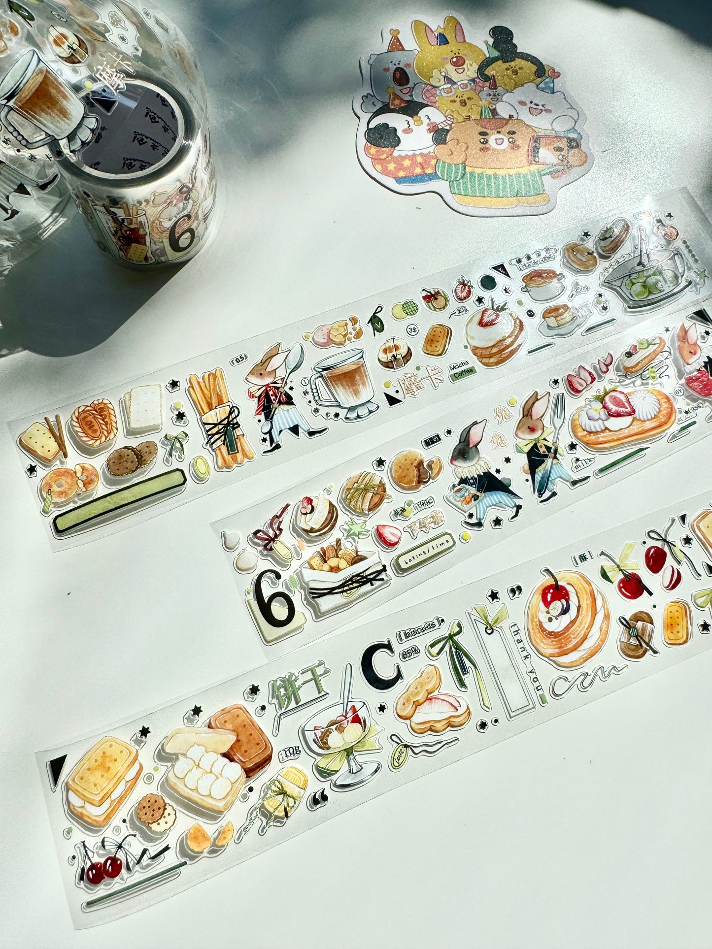 NEW! Bunny & Pear Studio - Cookie Parade | Kiss-cut | 4.5cm PET Tape | Release Paper | 5.1M