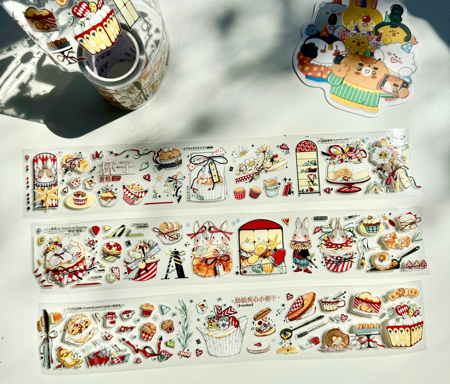 NEW! Bunny & Pear Studio - Sweet Treats | Kiss-cut | 5cm PET Tape | Release Paper | 5.22M