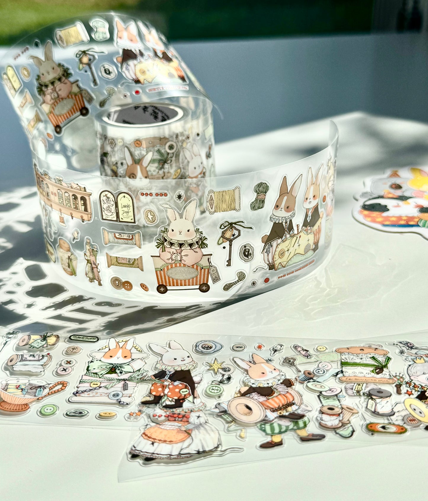 NEW! Bunny & Pear Studio - Bunny's Workshop | Kiss-cut | 5cm PET Tape | Release Paper | 5.4M