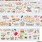 NEW! Bunny & Pear Studio - A Bite with Friends | Kiss-cut | 5cm Glitter PET Tape | Release Paper | 5.1M