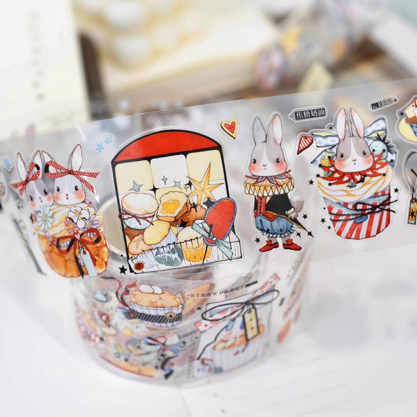 NEW! Bunny & Pear Studio - Sweet Treats | Kiss-cut | 5cm PET Tape | Release Paper | 5.22M
