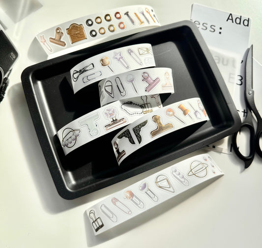 NEW! Qiqiyu Art Studio (QQY) - Vol.10 My Clips Collection | Kiss-cut | 3cm Glitter Tape | Release Paper | 5M