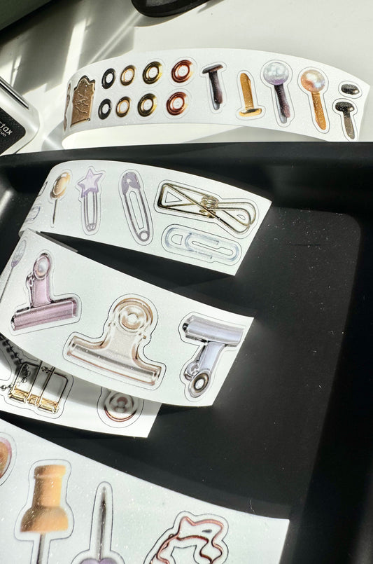 NEW! Qiqiyu Art Studio (QQY) - Vol.10 My Clips Collection | Kiss-cut | 3cm Glitter Tape | Release Paper | 5M